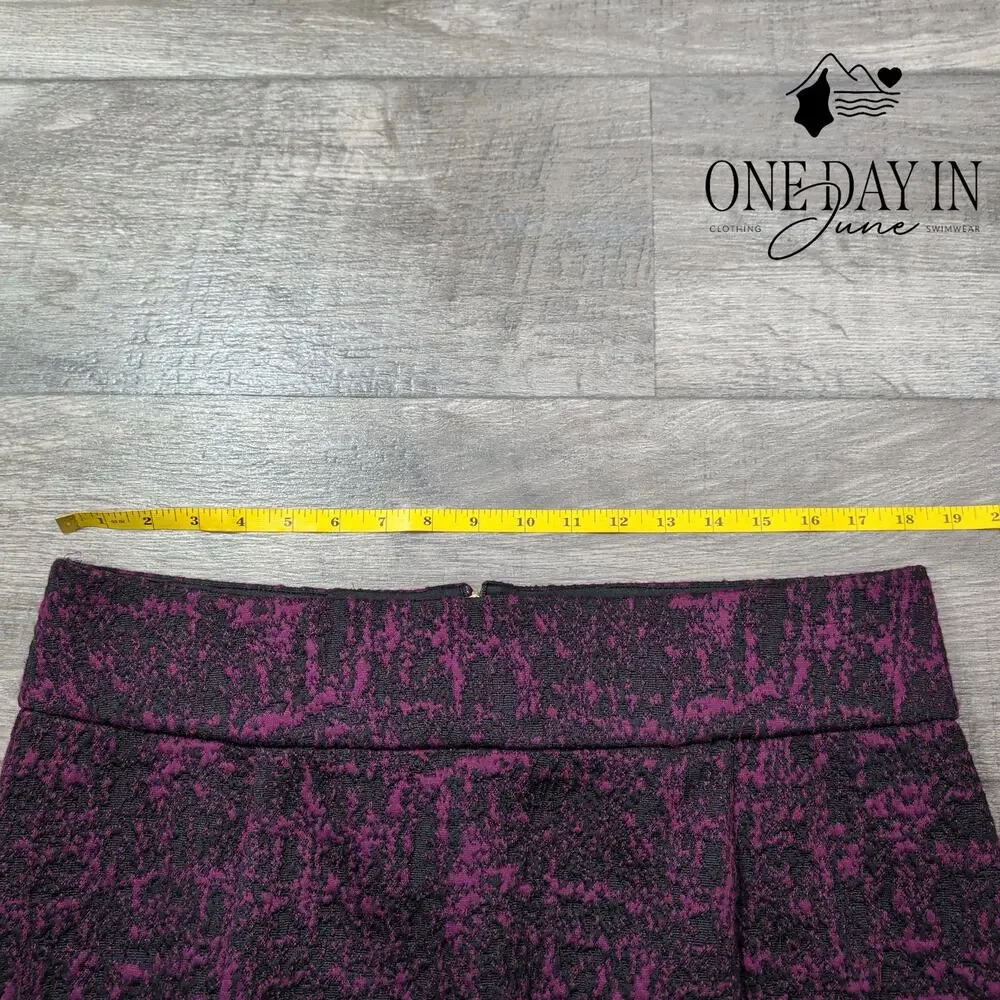 Christian Siriano Lane Bryant Pencil Skirt Purple Black Jacquard NWT Size 18
